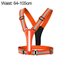 Miniatyrbilde 2 av 5: LED Refleksvest Sikkerhetsutstyr - Oransjerød - Lysende Vest For Nattegåing Og Sykling - Høy Synlighet Løpevest Med Refleksstriper Orange-red