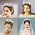 Miniatyrbilde 4 av 5: Krystallkrone Tiara, Bryllup Brud Rhinestone Krone, Krystaller Prinsesse Krone Tiara for Bryllup Krone Bryllup Prom Fest Bursdag