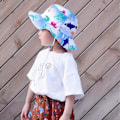 Miniatyrbild 2 av 5: Barnhatt Justerbar Solhatt Andningsbar Strandhatt För Pojkar Flickor_ll Ocean 12-24 Months