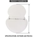 Miniatyrbilde 5 av 5: 60 Stykker Engangs Underarm Svetteputer Underarm Svetteputer Anti-Svette Absorberende Puter for Menn og Kvinner