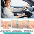 Miniatyrbild 4 av 5: 2-pack Anti-Illamående Armband för Barn och Kvinnor, Sjössjuka Rörelse Illamående Relief Band för Rörelsesjuka, Bilsjuka, Resesjuka 2pcs-transparent