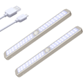Miniatyrbillede 1 af 5: LED Under Cabinet Lysstang, Bevægelsessensor Skablys USB Genopladelige Under Counter Lys Magnetiske Køkkenlys