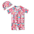 Miniatyrbild 1 av 4: Badkläder Barn Flytkraft Baddräkt Baby Toddler Spädbarn Baddräkt En-delad Flytande Baddräkt pink 90cm