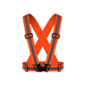 Miniatyrbilde 1 av 5: Reflekterende Vest Unisex Høy Synlighet Justerbar Sikkerhetsvest Elastisk Stripe Sikkerhet Trafikk Natt Arbeid Løping Sykling Vest Orange Gray