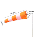 Miniatyrbillede 4 af 4: 2 stk Vejrhane Udendørs Hængende Rip-stop Vindpose Roterende Vindpose Ekstern Anemometer Pakke Fluorescent orange