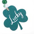 Pikkukuva 2 / 4: Pyhän Patrickin päivän puuhelminauha tupsuilla, roikkuva shamrock-koriste