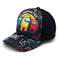 Pikkukuva 2 / 4: Among Us -piirroskuvioiset lasten baseball-liput Hippie säädettävät rento aurinkolipat Trucker-liput pojille ja tytöille D Pattern