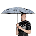 Miniatyrbillede 4 af 5: Sød Pingvin Dyreprint Automatisk Foldbar Rejseparasol Vindtæt Auto 3 Fold Parasol til Kvinder Mænd Voksne