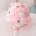 Miniatyrbild 4 av 4: Barnhatt Justerbar Solhatt Andningsbar Strandhatt För Pojkar Flickor_ll Pink Alpaca 1-2 Years