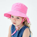 Miniatyrbild 2 av 5: Barnhatt Justerbar Solhatt Andningsbar Strandhatt För Pojkar Flickor_ll Pink 1-2 Years