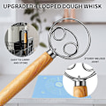 Miniatyrbilde 2 av 5: Deigmikser i rustfritt stål - Oppgradert fire-rings visp for enkel baking