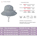 Miniatyrbild 5 av 5: Barnhatt Justerbar Solhatt Andningsbar Strandhatt För Pojkar Flickor_ll Grey 2 Years