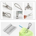 Miniatyrbillede 4 af 5: Rustfrit Stål Clips Tøj Klemmer Pegs Holdere Tøj Klemmer Forsegling Husholdning Tøj Klemmer Clips F