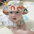 Pikkukuva 3 / 5: Lasten ämpärihattu säädettävä aurinkohattu hengittävä rantahattu pojille ja tytöille_ll Cute Beige Graffiti letters 6-24 Months