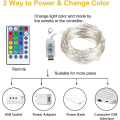 Miniatyrbild 5 av 5: Fairy String Lights USB-drivna 16 Färgväxlande Strängljus 10m 100 LED Vattentäta Blinkande Ljus
