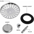 Miniatyrbillede 3 af 5: 2 stk. Håndvask Si/Håndvaskprop Håndvask Stop Hul Køkken/Badeværelse Si Diameter 84mm med Kugle Ende, Rustfrit Stål