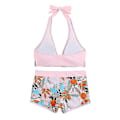 Miniatyrbild 3 av 4: Dambikini med Halterneck Push Up BH, Baddräkt med Shorts, Tvådelad Baddräkt, Sommarstrandkläder, Badkläder Lake Blue M