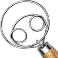 Miniatyrbilde 1 av 5: Deigmikser i rustfritt stål - Oppgradert fire-rings visp for enkel baking
