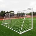 Miniatyrbillede 1 af 2: Fodboldnet Korrosionsbestandig Robust Konstruktion Hvid Bærbar Fodboldmål Net Til Udendørs
