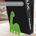 Miniatyrbillede 2 af 4: 1 Par Metal Dinosaur Formede Bogstøtter Bogstøtte Stand Skrivebord Bog Organizer