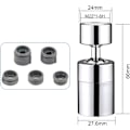 Miniatyrbillede 2 af 5: Solid Messing Vandhane Luftblandere Dobbelt Funktion Bred Vinkel Luftblander 360 Graders Rotation (FM22)