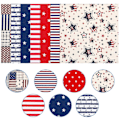 Miniatyrbillede 3 af 3: 7 stk. US Flag Bomuld DIY Stof Syning Håndlavet Patchwork Stof