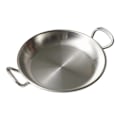Miniatyrbilde 1 av 4: Matplate i rustfritt stål, dobbelthåndtak, snackskål, serveringsbrett for fritert kylling