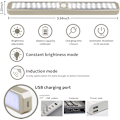 Miniatyrbillede 2 af 5: LED Under Cabinet Lysstang, Bevægelsessensor Skablys USB Genopladelige Under Counter Lys Magnetiske Køkkenlys