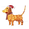 Miniatyrbillede 1 af 5: Julehunde lyskæde have dekoration LED lys julescene layout dekoration ornamenter 4