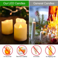 Miniatyrbilde 4 av 5: LED-lys 6 Flammeløse Te-lys med Fjernkontroll, Timerfunksjon, Dimmer, Julelys