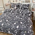 Miniatyrbild 1 av 2: 3/4-delat set Kawaii Snoopy tecknad bomullstäcke sängkläder örngott Anime bekväm mjuk hushåll sängkläder artikel gåvor 4piece set200x230cm shinubihui