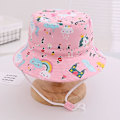 Miniatyrbilde 3 av 3: Barnebøttehatt Justerbar Solhatt Pustende Strandhatt For Gutter Jenter_ll Pink Unicorn 2 Years