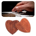 Miniatyrbillede 2 af 2: 2 stk. Elektriske træ guitarplektre hjerteformede plektre guitar træplektre