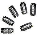 Miniatyrbild 5 av 5: 100 st Wig Clips U-formade Metallklämmor Rostfritt Stål Snap Clips 6 Tandkammar Klämmor med Mjuk Gummi för Hårförlängningar DIY, 3,2 cm, 2,8 cm