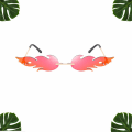 Miniatyrbilde 3 av 5: Novelty Party Solbriller Kreative Morsomme Solbriller Metall Solbriller Tropisk Fest Øyewear Strand Fotoboks Rekvisitter