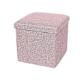 Miniatyrbillede 1 af 5: Opbevaringsboks med høj bæreevne, foldbar stof, alsidig opbevaringsottoman, kubus sæde til hjemmet Qinhai Pink 38cm