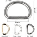 Miniatyrbild 2 av 5: Helweet D-Ring, Halvringsspänne, D-Ringspänne i Metall, 30 Stk 25MM för Halsband, Karabinerhakar, Remmar, Ryggsäckar och Tillbehör