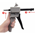 Miniatyrbilde 4 av 5: 50 ml Epoxy Dispenser Pistol, AB Epoxy Limpistol Håndtak Applikator for Blanding av Lim, 1:1 og 2:1 Forhold
