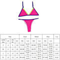 Pikkukuva 4 / 5: Seksikäs bikinit naisille 2-osainen bikinit spagettihihnat uimapuvut kolmio uimapuku Blue Yellow XL