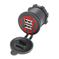 Miniatyrbillede 1 af 4: Bil, motorcykel, skib, autocamper modifikation, dobbelt USB biloplader, dobbelt blænde, ny 4.2 bil mobiltelefon hurtigoplader Dual aperture 4.2A red
