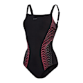 Miniatyrbillede 2 af 5: Speedo Shaping CrystalLux Printed Badedragt Sort/Kirsebær - Dame Black UK 42