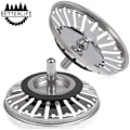 Miniatyrbillede 1 af 5: 2 stk. Håndvask Si/Håndvaskprop Håndvask Stop Hul Køkken/Badeværelse Si Diameter 84mm med Kugle Ende, Rustfrit Stål
