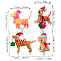 Miniatyrbillede 4 af 5: Julehunde lyskæde have dekoration LED lys julescene layout dekoration ornamenter 8