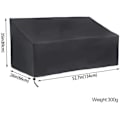 Pikkukuva 2 / 5: 2-paikkainen penkin suojus vedenpitävä ulkokalusteiden suojus PVC-pinnoitteella, terassin sohvan suojus (2 istuinta (53L x 26W x 35H))