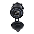 Miniatyrbillede 1 af 4: Bil, motorcykel, skib, autocamper modifikation, dobbelt USB biloplader, dobbelt blænde, ny 4.2 bil mobiltelefon hurtigoplader Dual aperture 4.2A white