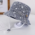 Miniatyrbild 3 av 5: Barnhatt Justerbar Solhatt Andningsbar Strandhatt För Pojkar Flickor_ll Star Denim 2-4 Years