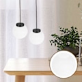 Miniatyrbillede 1 af 2: Dekorativ hængelampe skærm mat glas lampeskærm globus loftslampe til hjemmekontor bar
