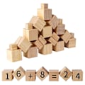Miniatyrbillede 4 af 5: 50 stk Træ Terninger Kvadratiske Blanke Træblokke til Puslespil, Håndværk og DIY-Projekter Wood color