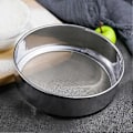 Miniatyrbilde 2 av 3: 15 cm Fin Rund Melsikt i Rustfritt Stål 60 Mesh Sil Dørslag Avanserte Kjøkken Kake Bakeverktøy (Sølv)