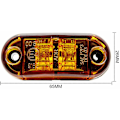 Miniatyrbilde 3 av 4: 4 stk. Orange 12V/24V Side/Front/Bak Markerlys, Universal LED Blinklys, Posisjonslys for Lastebil/Tilhenger/Campingvogn/Lastebil/Bil/Båter 72x34x20mm